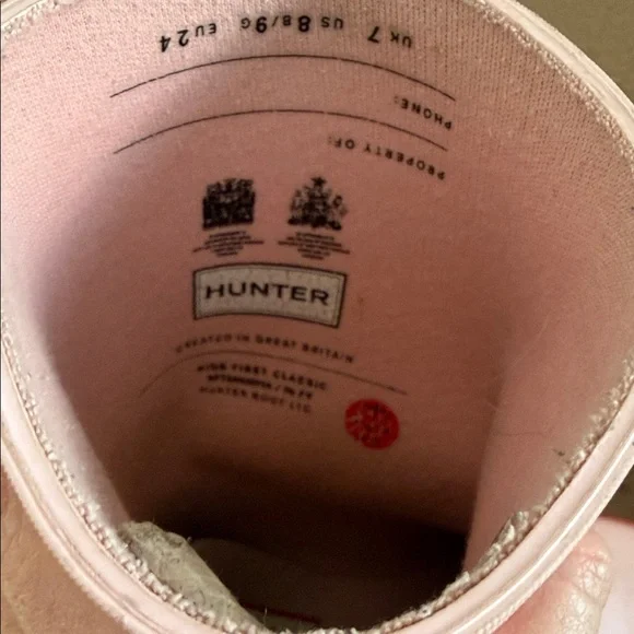Hunter Blush Pink Waterproof Boots - Picture 4 of 5